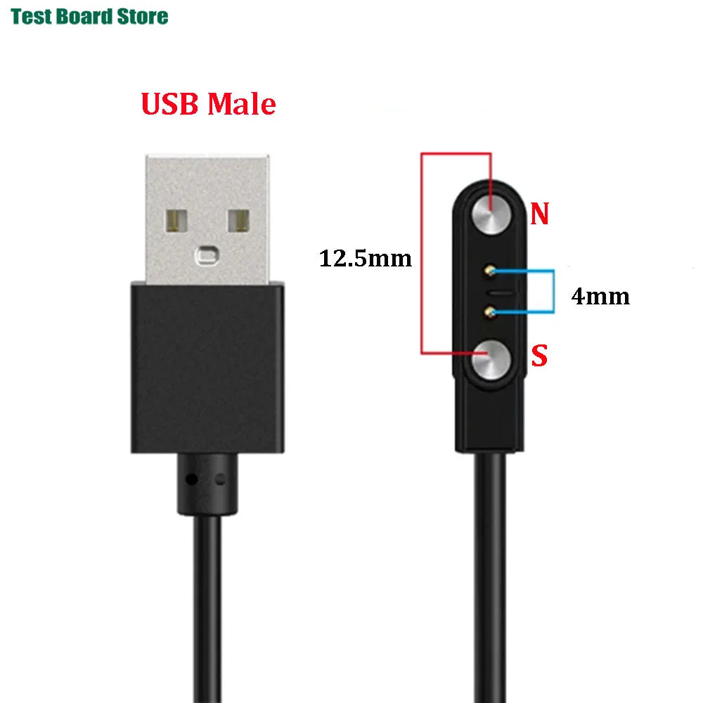Smart Watch Magnetic USB Dock Charger 2pin 4pin Charging Cable Oasis Select USB-4.0-12.5
