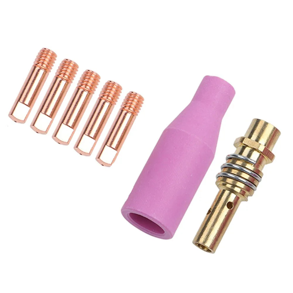 7-Piece 15AK MIG Welding Torch Kit – 0.8mm Tips & Ceramic Nozzle Welding Torch Kit Oasis Select