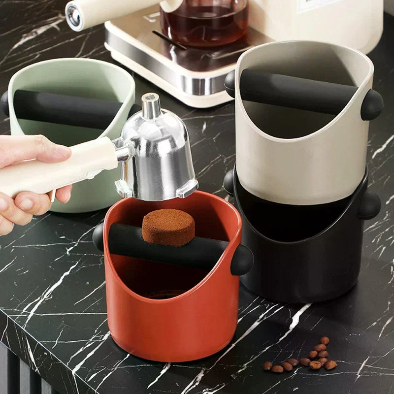 Removable Knock Bar Espresso Knock Box, Anti-Slip Coffee Waste Bin with Shock-Absorbent Feature Oasis Select
