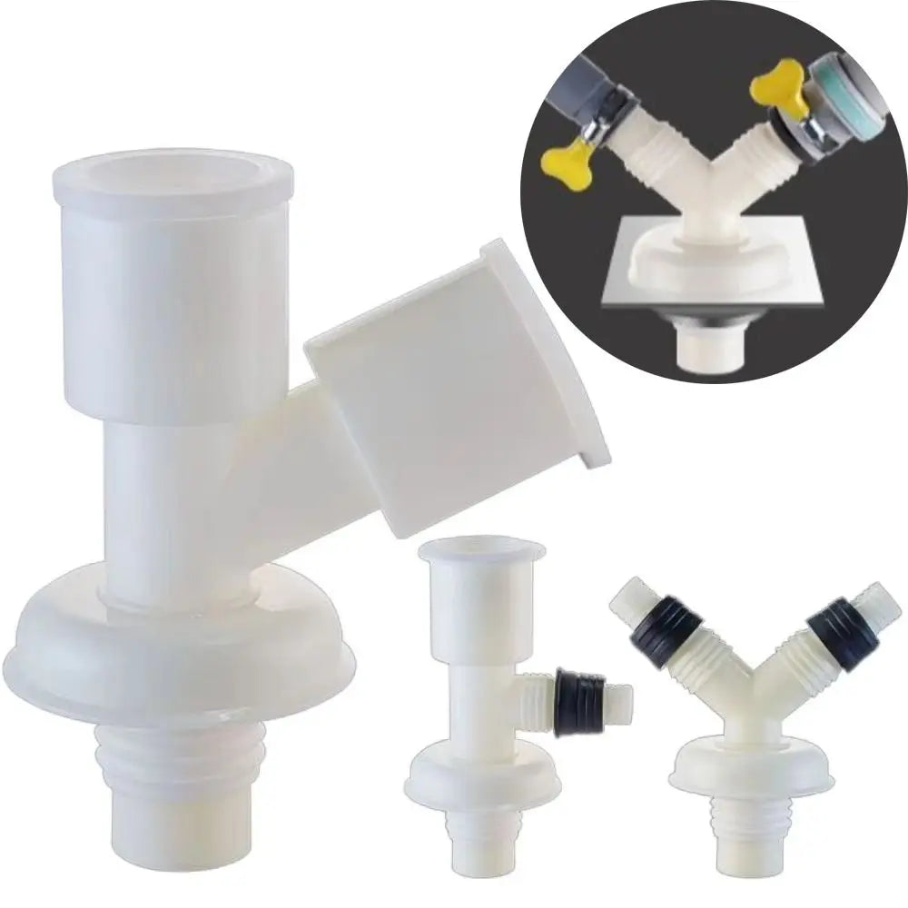 Dual-Purpose Washing Machine Drainer Anti-Return Two-In-One Dual-Interface Drain Connector Anti Odor Pipe Tee Oasis Select