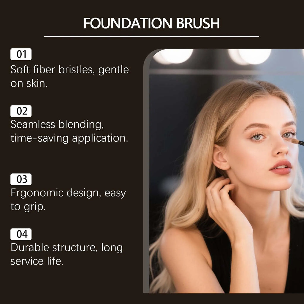 Flawless Foundation Brush – Soft, High Powder Absorption Foundation Brush Oasis Select