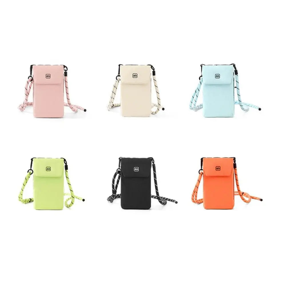 Nylon Mobile Phone Bag Waterproof Vertical Storage Crossbody Bag Zipper Closure Lightweight Phone Purse Women's Use Oasis Select
