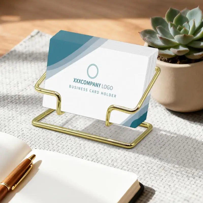 Metal Desktop Business Card Holder & Sign Display Stand
