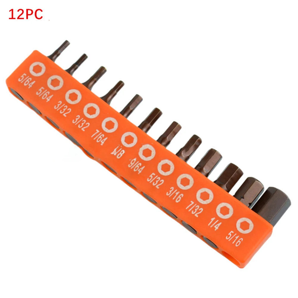 12/24pcs 1/4 Screwdriver Bit Set Hexagonal Screwdriver Bit Magnetic Set 25mm Hex Shank Driver Bit With Bit Holder Oasis Select C