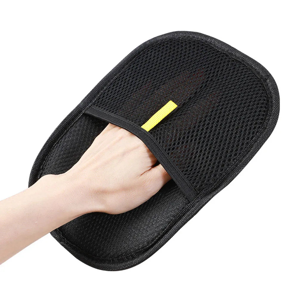 Pet Hair Removal Tool Reusable Static Removal Gloves, Double-Sided Grooming Gloves for Pets, Removes Pet Fur Hair for Carpets Oasis Select black 20x15 CM