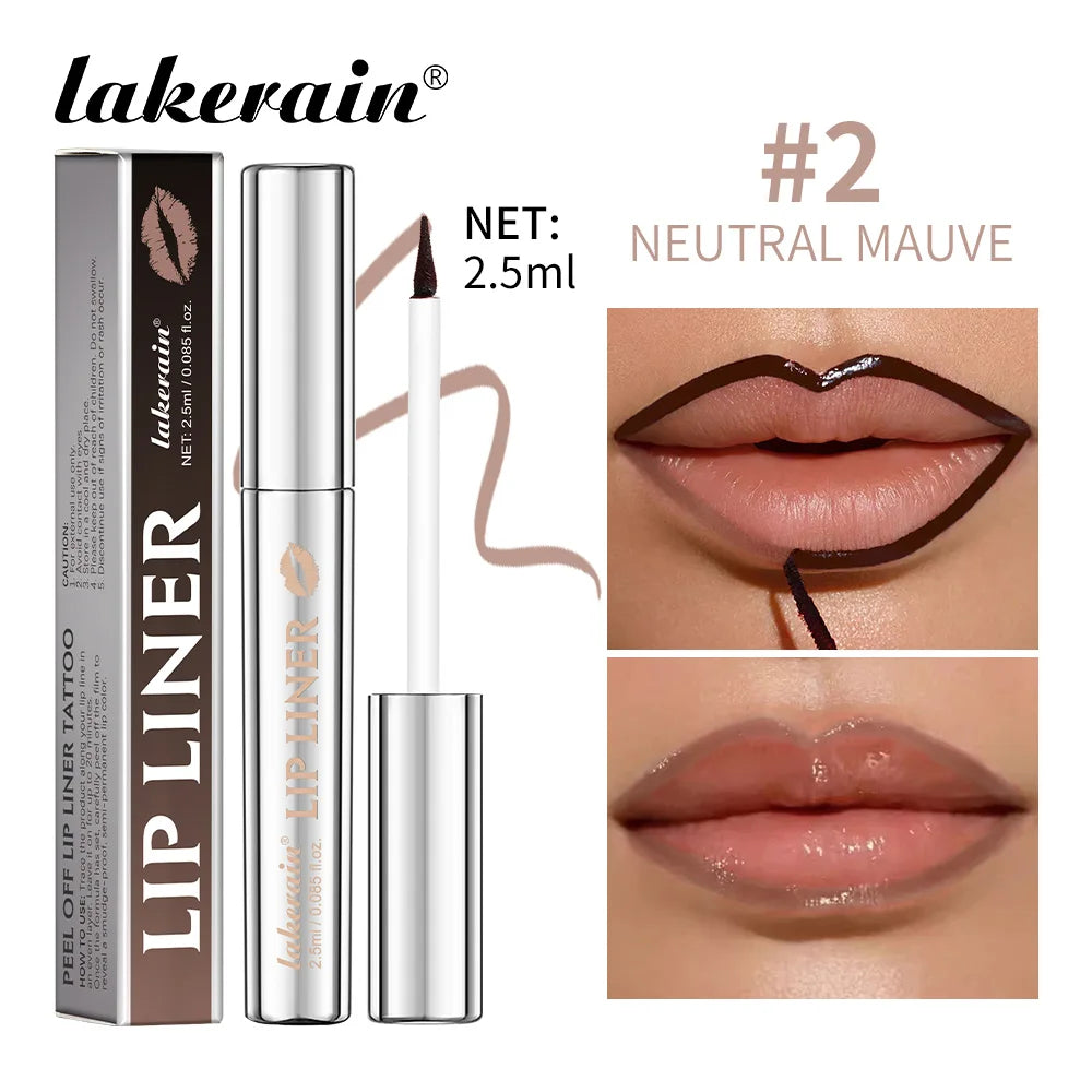 Peel Off Lip Stain Lip Liner Tattoo Long-Lasting Waterproof Smudge-Proof Transfer-Proof Matte Lipliner Magic Lip Cosmetic Oasis Select 2Neutral Mauve