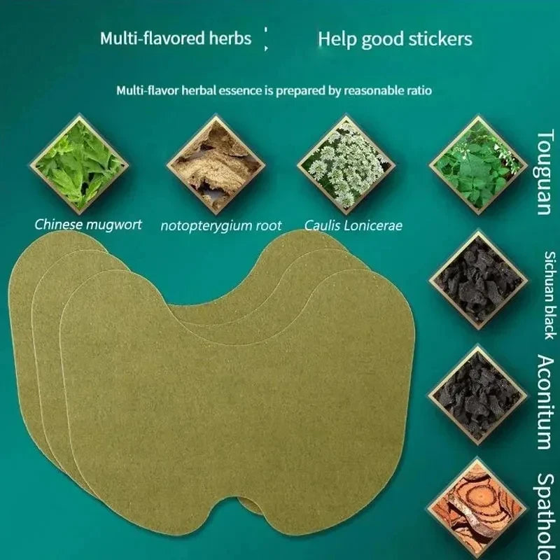 15/45/60/75PCS Knee Patch Neck Shoulder Mugwort Patch For Running Working Out And Sports Wearing Artemisia Self-Heating Patches Oasis Select