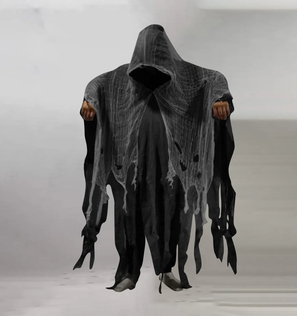 Halloween Gothic Hooded Cloak – Dementor Cosplay Cape Unisex Halloween Costume Cape Oasis Select Black One Size