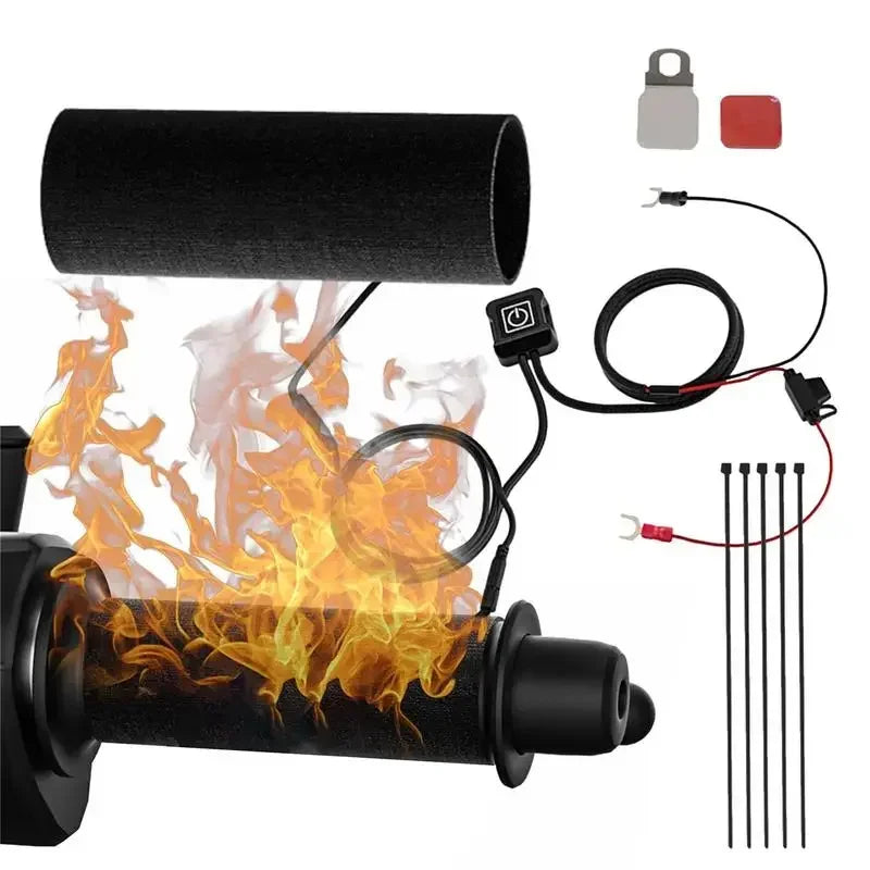 Winter Motorcycle Electric Heating Handle Grip 12V Intelligent Heated Handlebar Grip Cover With 3 Gear Control For Motorcycle Oasis Select