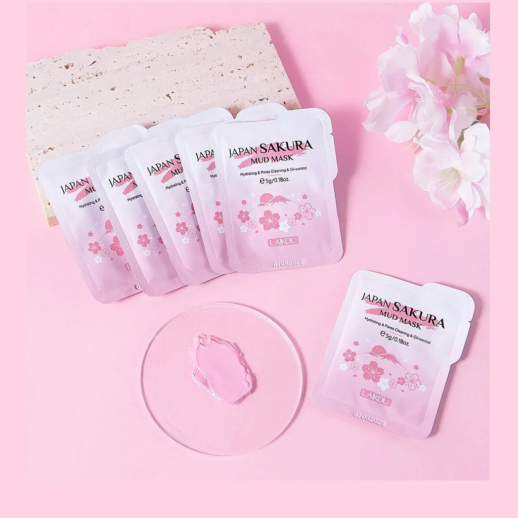 LAIKOU Sakura Eggplant Mud Mask 10pc – Pore Cleanse & Oil Control