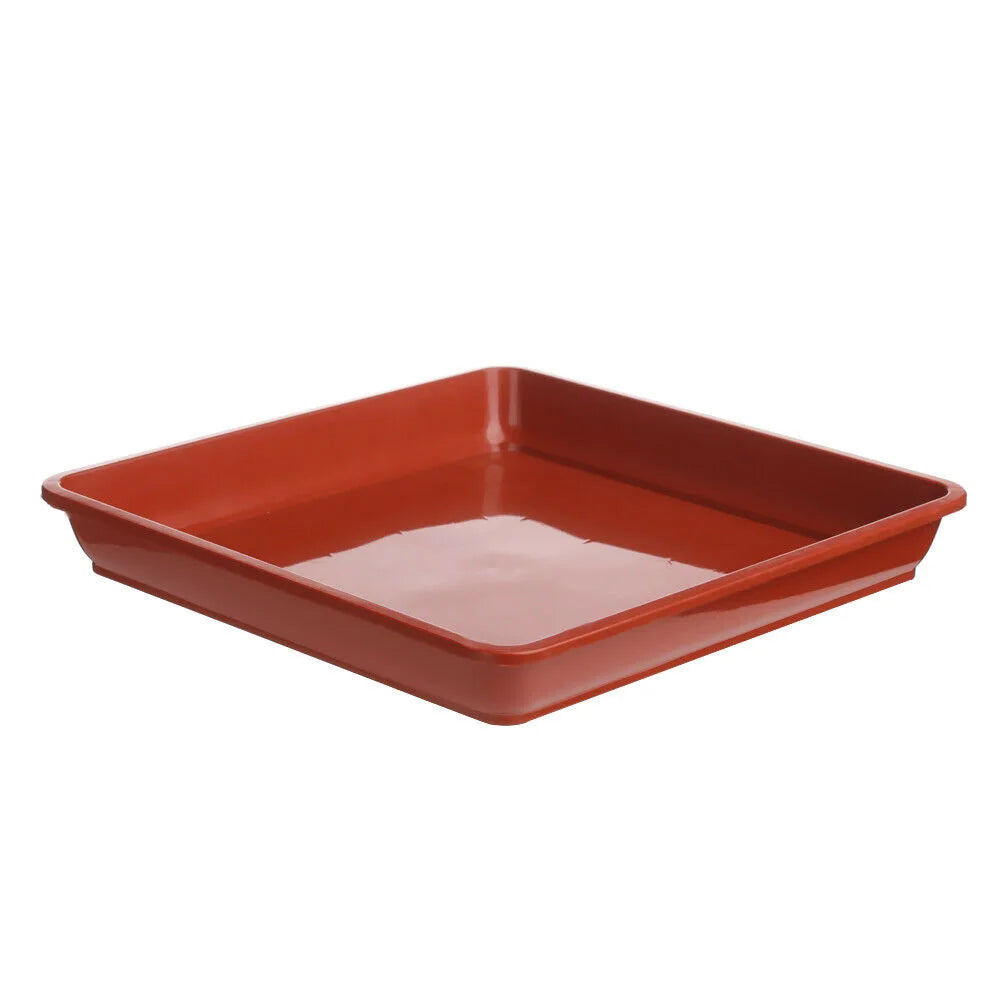 PP Plastic Flower Pot Drip Tray | Indoor Plant Saucer 6 Sizes Plant Drip Tray Oasis Select red-12 x 12cm