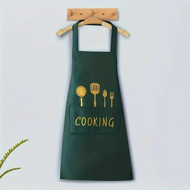 Versatile and Durable PVC Cooking Apron - Adjustable, for Kitchen, Coffee Bar, Restaurant Perfect for Home Cooking Oasis Select green