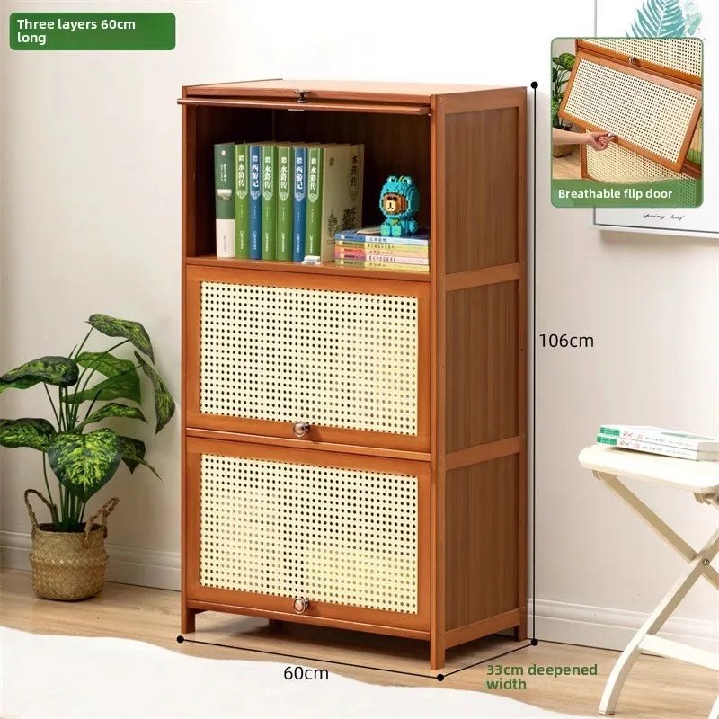 table Bookcase with door Household children's corner Bookshelf Internet celebrity American TV Wall narrow cabinet display shelf Oasis Select 3rd floor 60