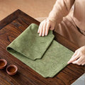 Chinese Tie-dye Canvas Dry Tea Mat Zen Tea Table Mat Double-sided Waterproof Anti-dirt Tea Ceremony Accessories Oasis Select Tea Mat - Gray Blue