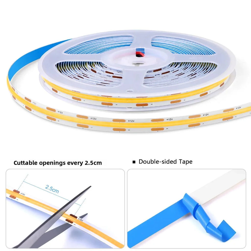 4/5/6Pcs COB Cabinet Light Brightness Adjustable 12V LED Strip Light For Anime Character Collection Show Cabinets Wall Decor Oasis Select