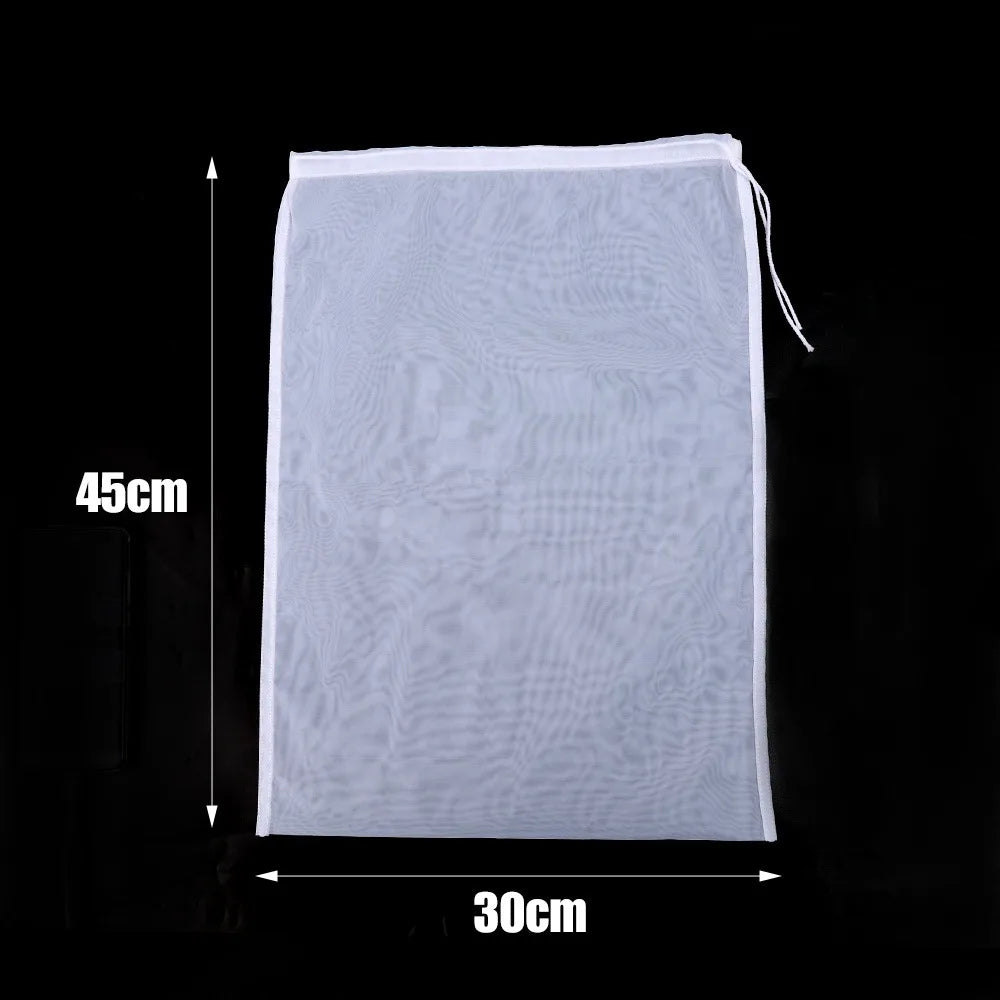 1Pc Soy Milk Filter Bag Collapsible Nylon Tea Coffee Juice Filter Net Durable 100 Mesh Wine Dreg Filter Reusable Strainer Oasis Select 30x45cm
