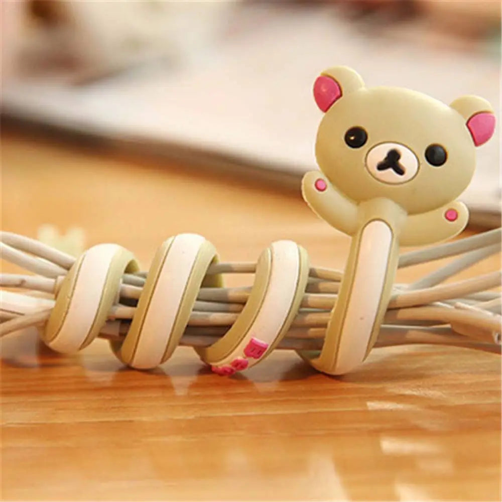 Keyboard Cable Cord Holder Phone Line Earphone Cord Organizer Wire Holder Cable Clamp Cable Winder Wire Winder Cable Organizer Oasis Select beige