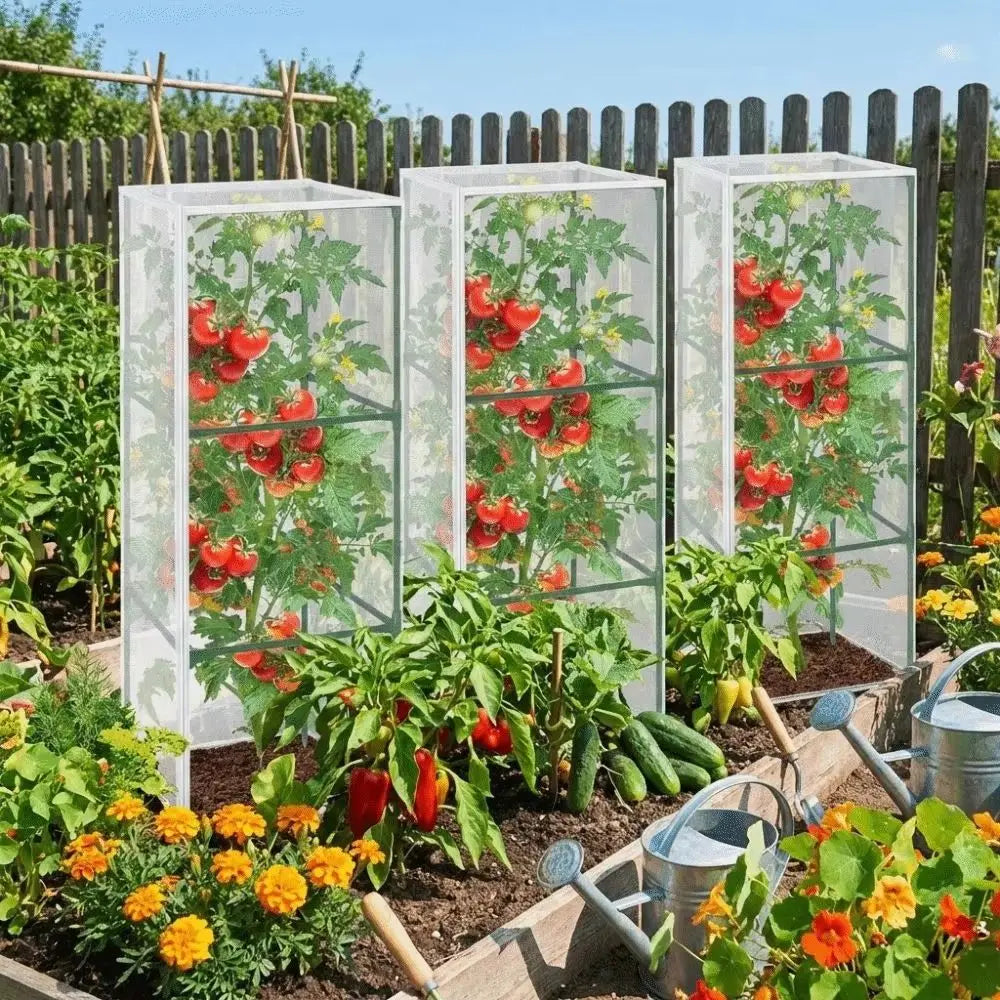 Fine Mesh Plant Netting Cover Zipper Closure Square/Round Shape Bird Barrier Net Tear Resistant Drawstring Plant Protection Net Oasis Select
