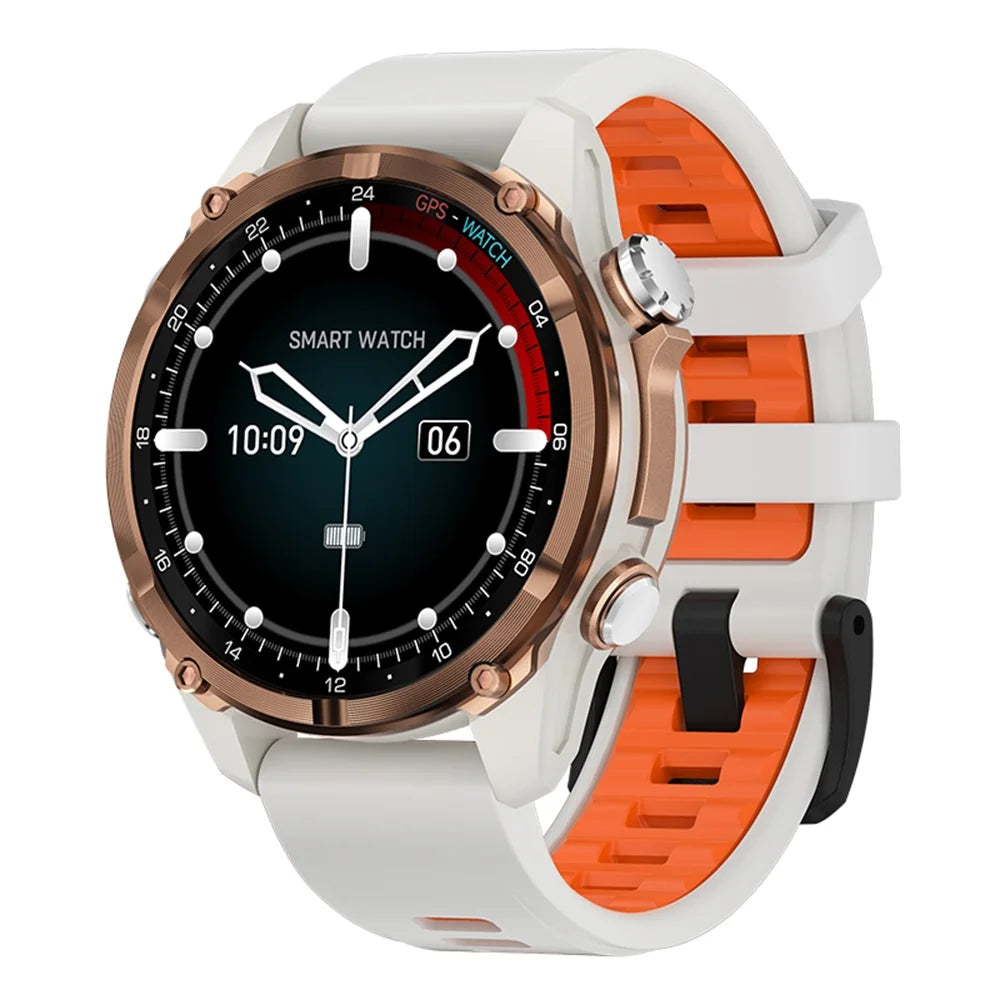 GPS Outdoor Sports Smart Watch Blue Tooth Call 3ATM Waterproof AMOLED Screen Health Watches Compass Smartwatch Information Push Oasis Select GDWOS