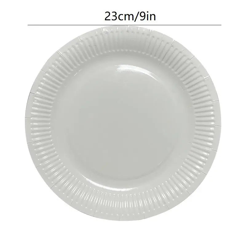 Metallic Foil Disposable Paper Plates Gold Silver 50 Pack