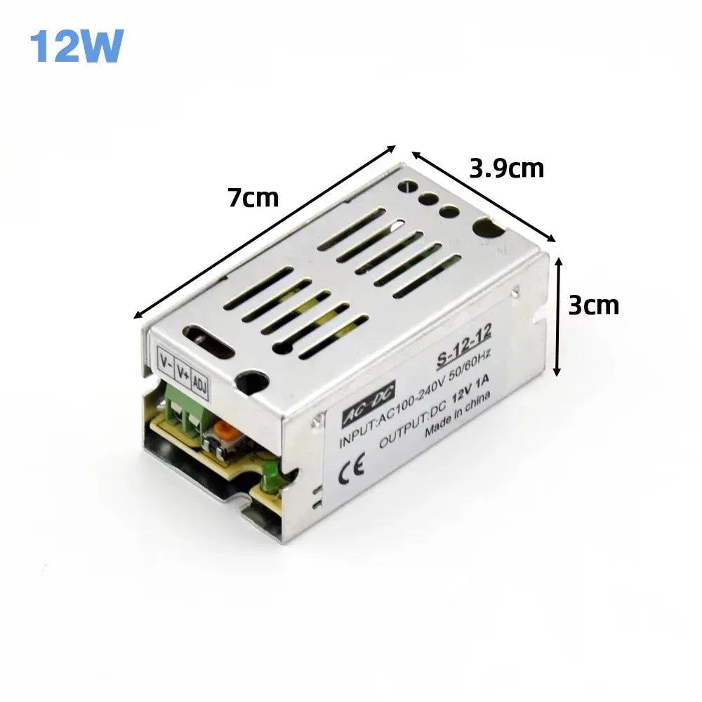 AC110V 220V To DC 12V Switching Power Supply 12W 24W 60W 120W Power Source Light Transformer For Led Strip CCTV Oasis Select