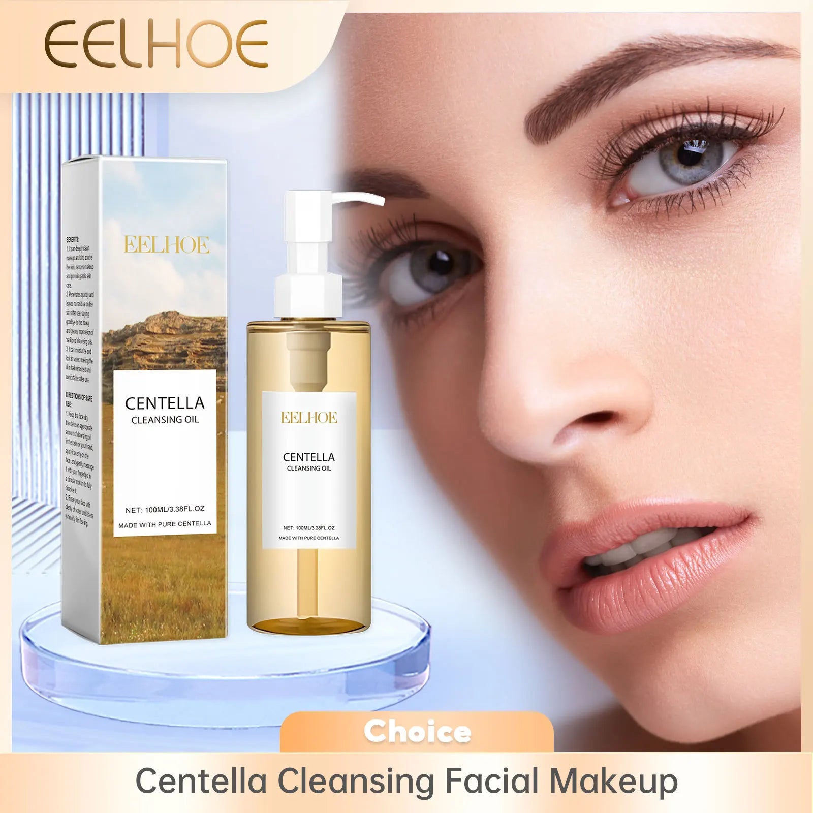 EELHOE Centella Cleansing Oil – Makeup Remover, Pore Care 100ml Facial Cleansing Oil Oasis Select