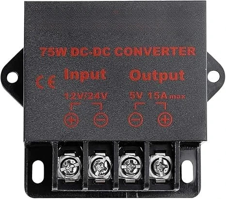 DC/DC Converter 12V 24V Step Down To 5V Regulator Regulated Power Supplies Transformer Converter For Car Truck RV Electronics Oasis Select 12V 24V To 5V 15A