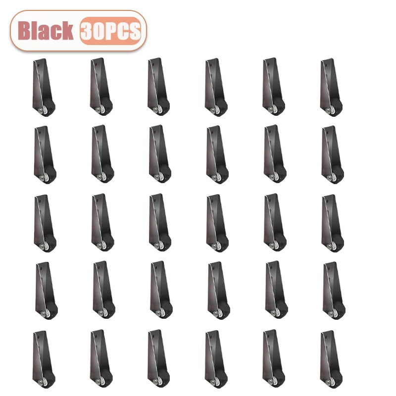 1-30PCS Heavy Duty Directional Pulley for Sliding Door Vertical Side Mount Track Support Anti Sag Wheel for Furniture Home Use Oasis Select Black-30PCS
