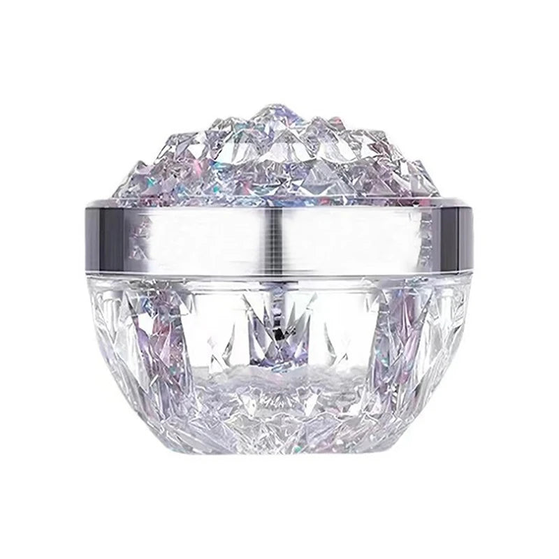 1pcs Luxury Diamond 50g Glass Face Cream Jar With Lid Acrylic Cosmetic Jar Container For Cream Lotion Jars Travel Lotion Bottle Oasis Select Silver