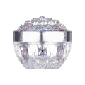 1pcs Luxury Diamond 50g Glass Face Cream Jar With Lid Acrylic Cosmetic Jar Container For Cream Lotion Jars Travel Lotion Bottle Oasis Select Silver