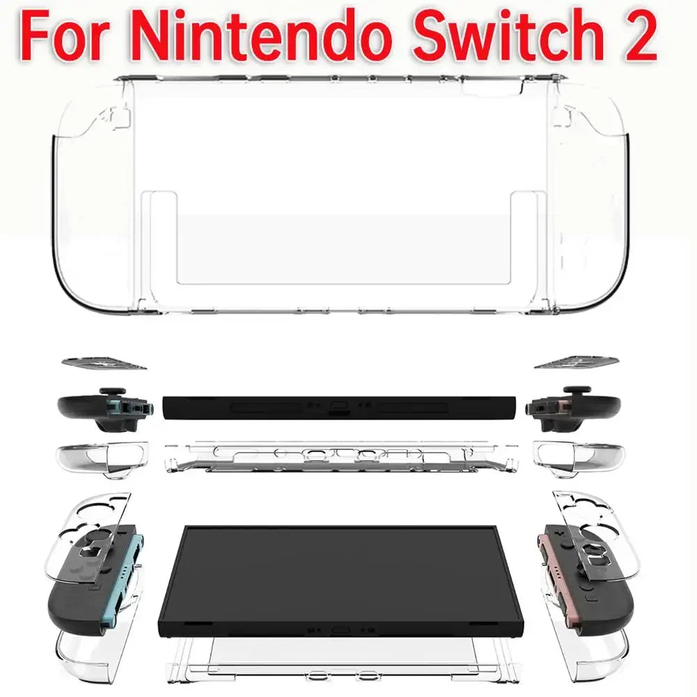 Clear Shockproof PC Protective Case for Nintendo Switch 2 Console Protective Case Oasis Select