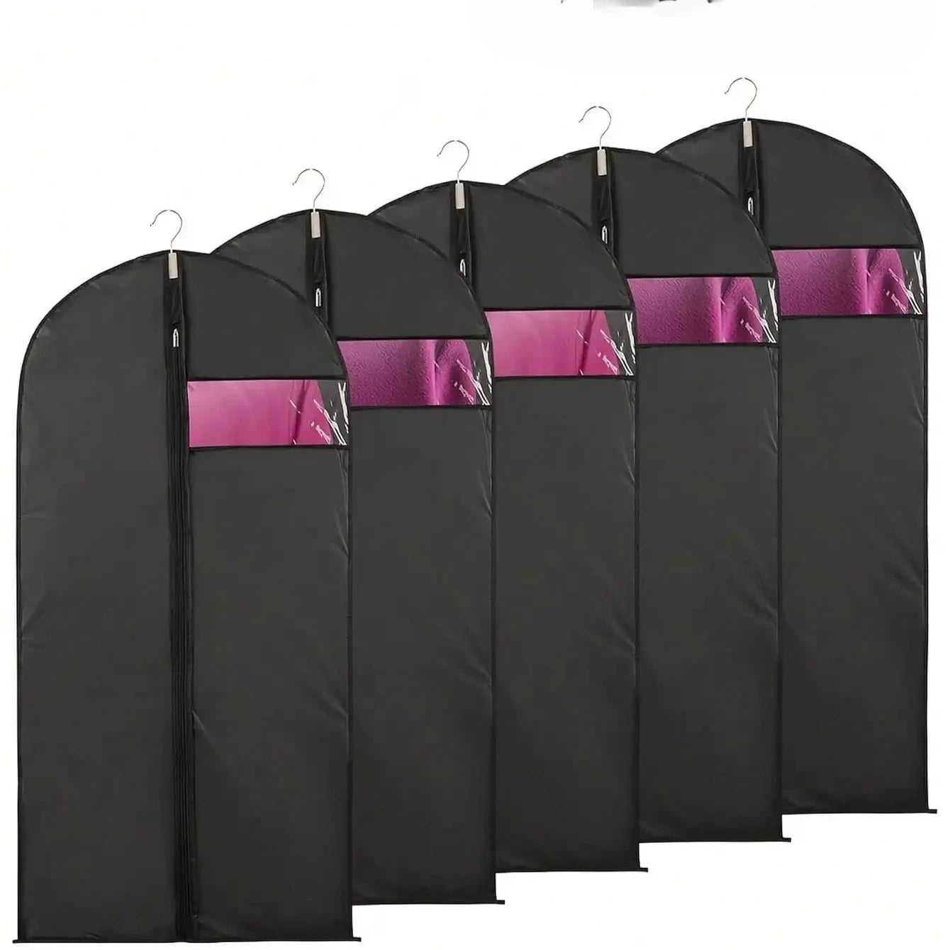 5-Pack Clothes Dust Cover Wardrobe Storage Bag Clothes Dust Bag Mink down Jacket Coat Storage Hanging Dust Cover Oasis Select 5pcs M