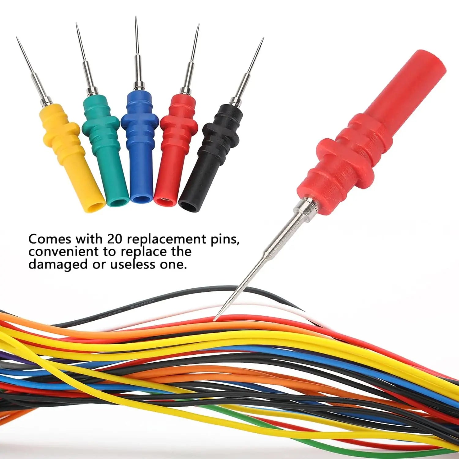 15pcs Automotive Diagnostic Test Probe Puncture Needles Oscilloscope Probe Pins Set Repair Tool Accessories HT307 Oasis Select
