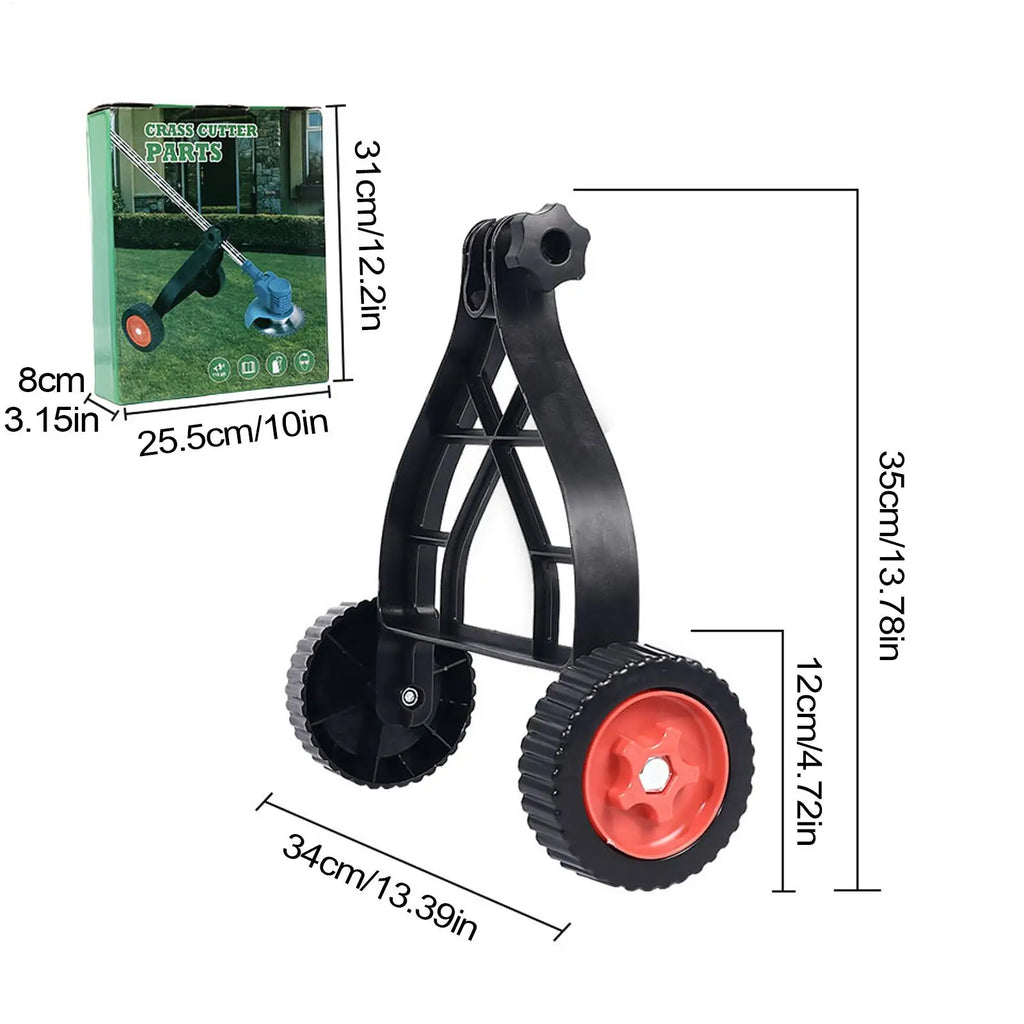 String Trimmer Support Wheels Auxiliary Wheels Trimmer Support Brush Cutter Wheel Mower Attachment Adjustable Grass Cutter Oasis Select