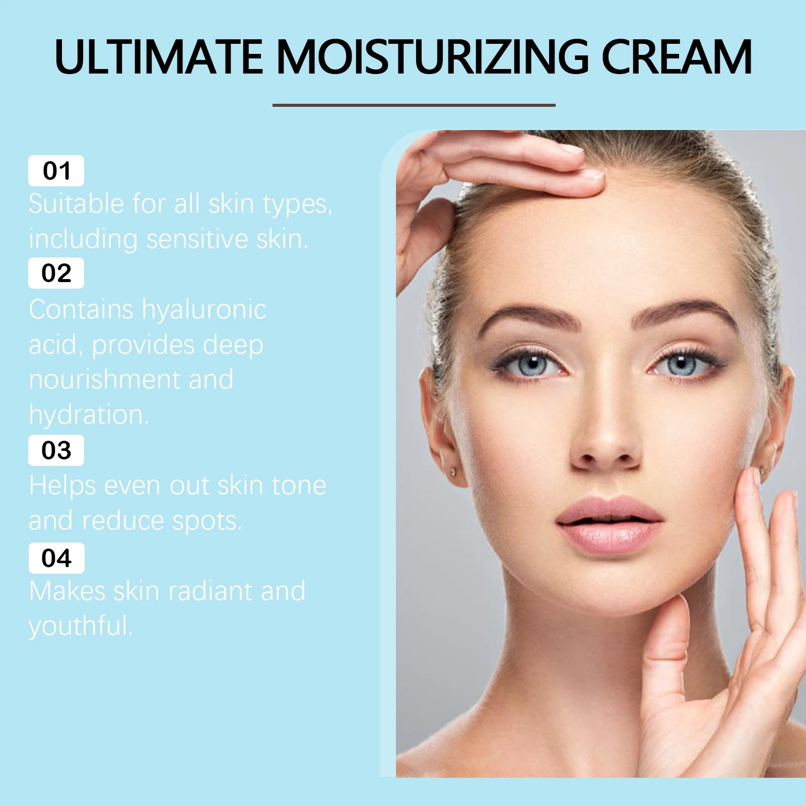 Hoygi Centella Moisturizing Cream – Hyaluronic Acid Skin Repair Face Moisturizing Cream Oasis Select