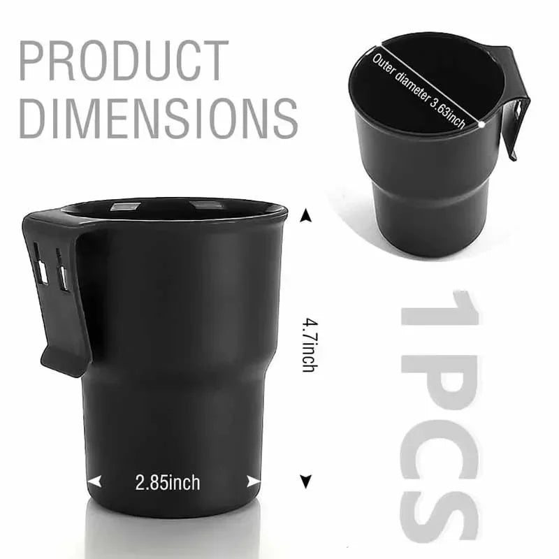 Car Water Cup Holder 2 in 1 Beverage Holder Trash Can Mobile Phone Holder Air Outlet Chair Back Door Armrest Multifunctional Box Oasis Select