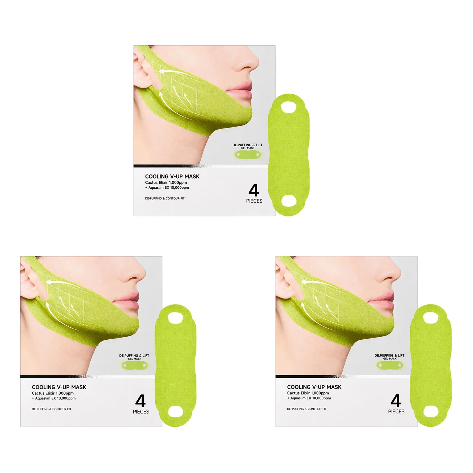 Hoygi V-Up Face Lifting Mask – Chin Firming & Jawline Contour Face Lifting Mask Oasis Select 12pieces