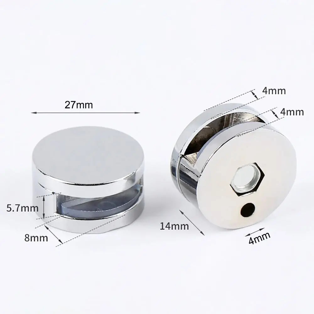 4Pcs Mirror Clip Kitchen Cabinet Hardware Glass Clips Space-saving Brackets Zinc Alloy Holder Holders for Wall Oasis Select