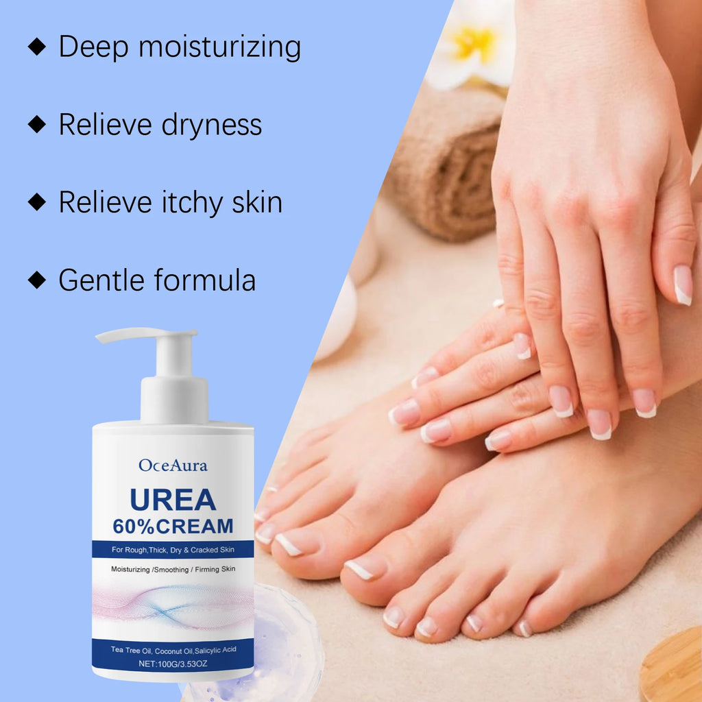 60% Urea Care Foot Cream Heel Moisturizing Soft Relieve Drying Cracked Remove Calluses Dead Skin Removal Hand Foot Skin Care Oasis Select