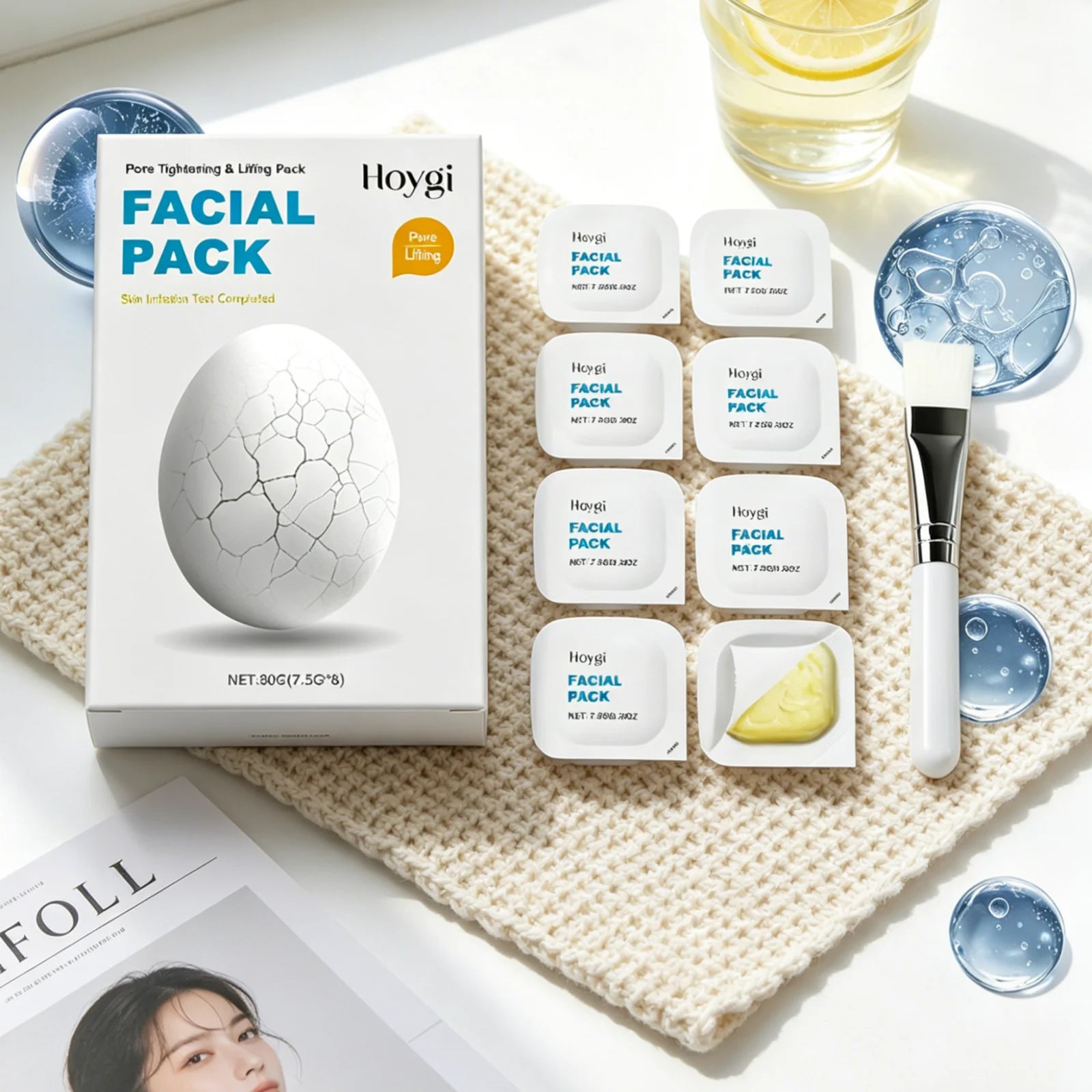 Hoygi Pore Tightening Face Mask – Anti-Aging & Hydrating 8pk Anti-Aging Face Mask Oasis Select