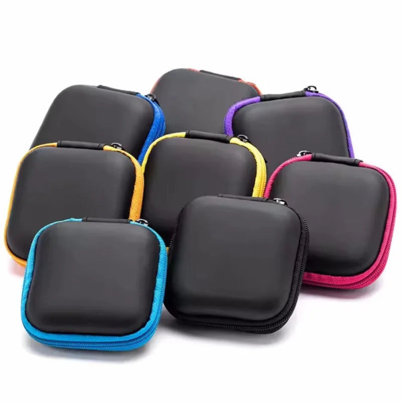 1/4pcs Earphone Protective Bag Box Hard EVA Case Digital Charger Headphone Storage Bag Usb Data Cable Organizer Carrying Pouch Oasis Select