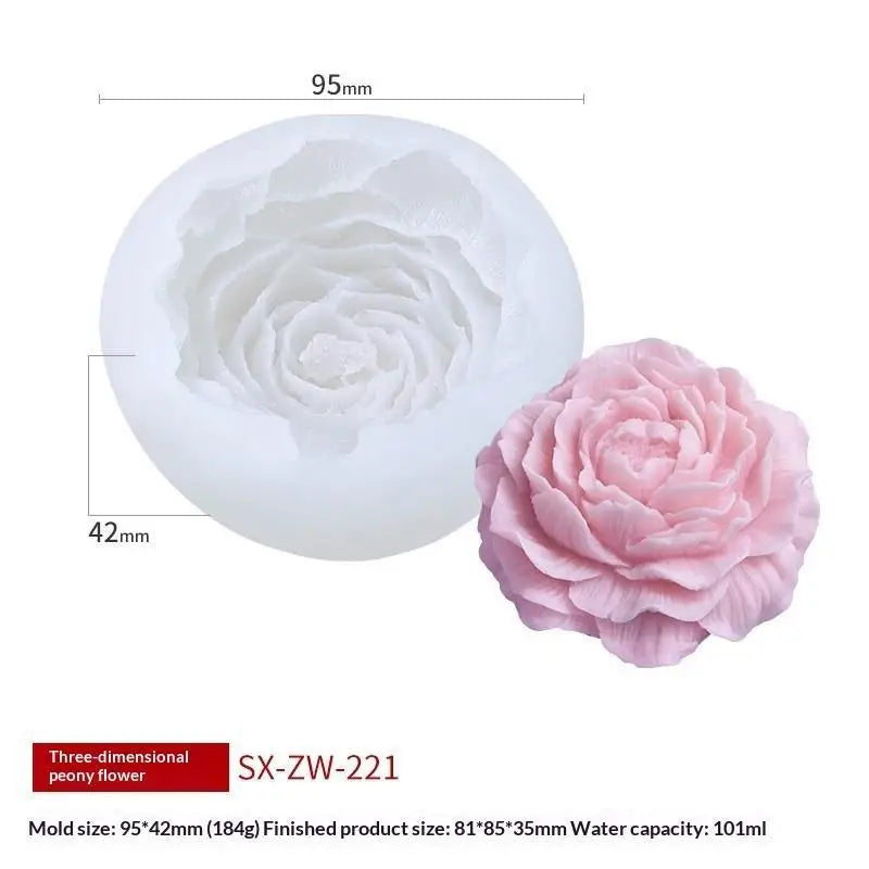 Non-Stick Flower Rice Cake Silicone Mold Flower Shape Mold For Mooncake Mung Bean Cake Dessert DIY Baking Tool Oasis Select H