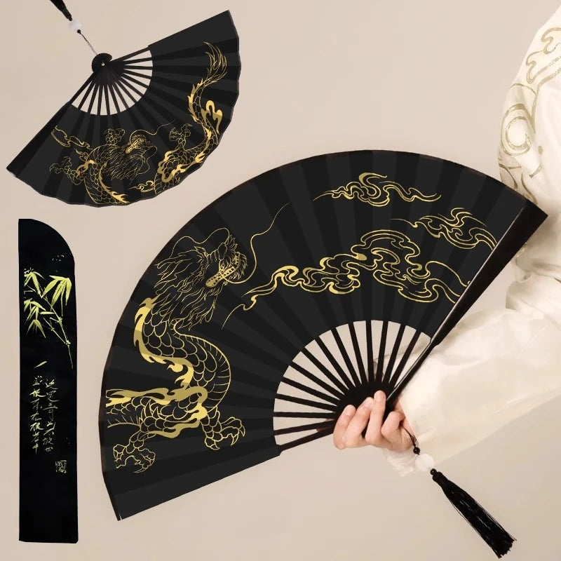 Ancient-style Hanfu Folding Fan Chinese-style Folding Portable Fan Summer Horse-faced Skirt Folding Fan Oasis Select