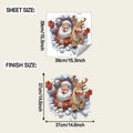 3D Santa & Reindeer Christmas Wall Stickers | Removable PVC