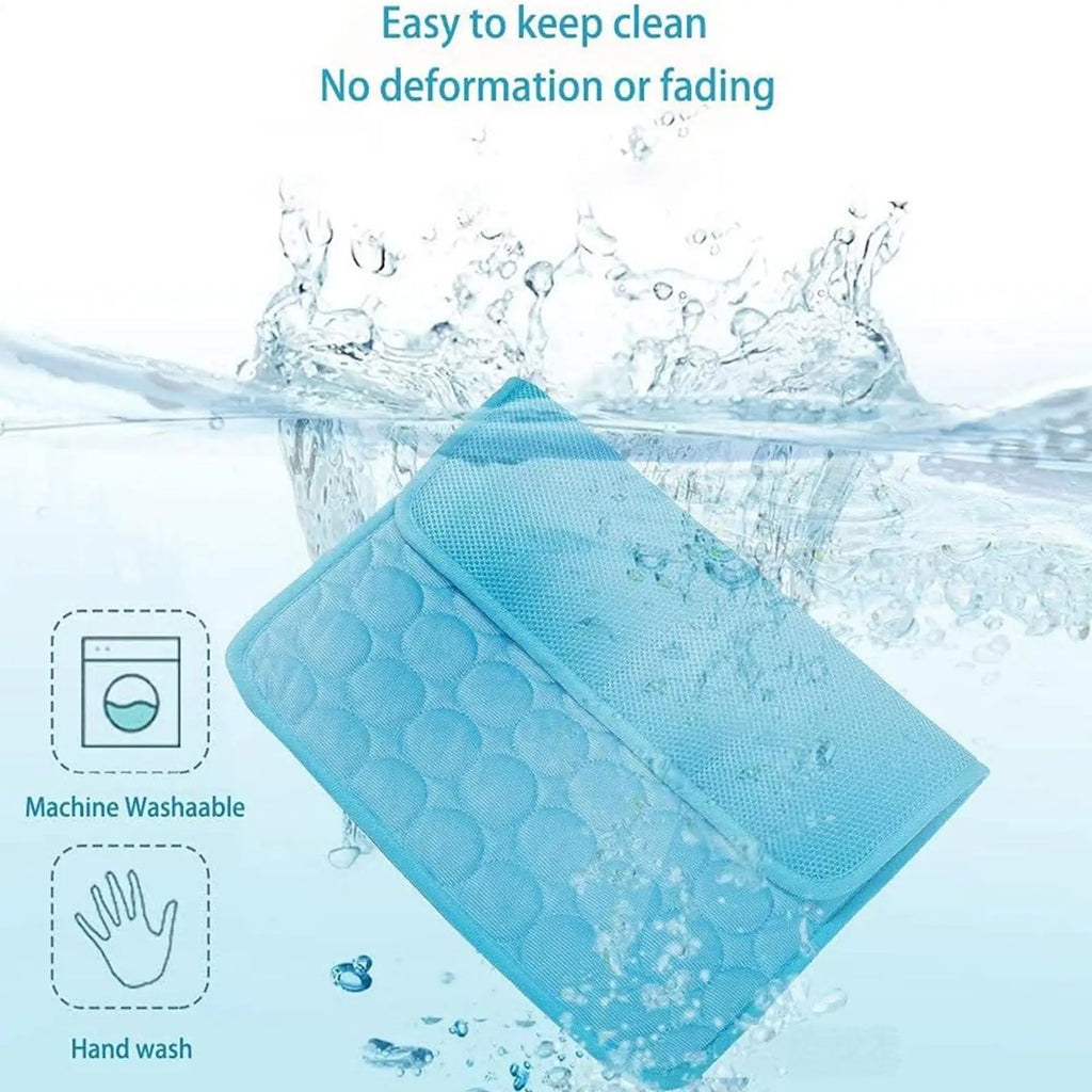 Self-Cooling Pet Mat for Dogs & Cats | Ice Silk Cooling Pad Pet Cooling Mat Oasis Select