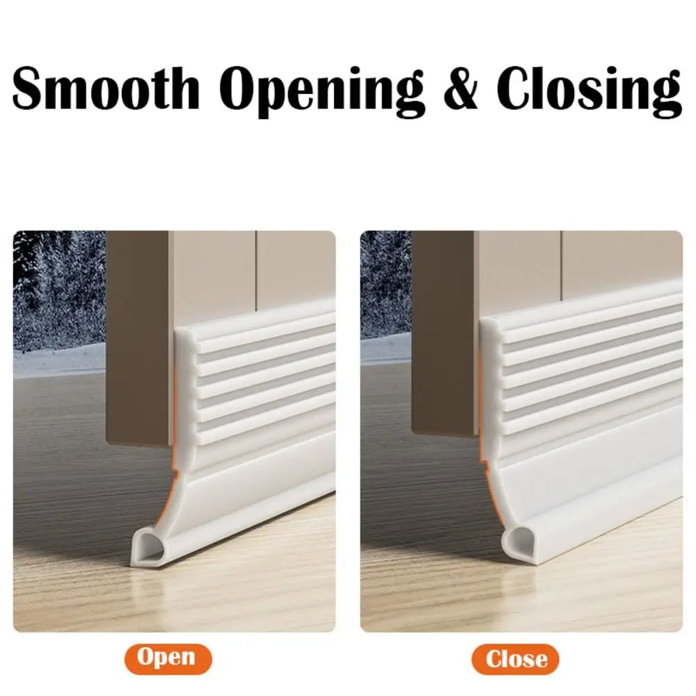 Soundproof Door Bottom Sealing Strip Self-adhesive Insect Prevention Door Draft Stopper PVC 100cm Weather Stripping Bedroom Oasis Select