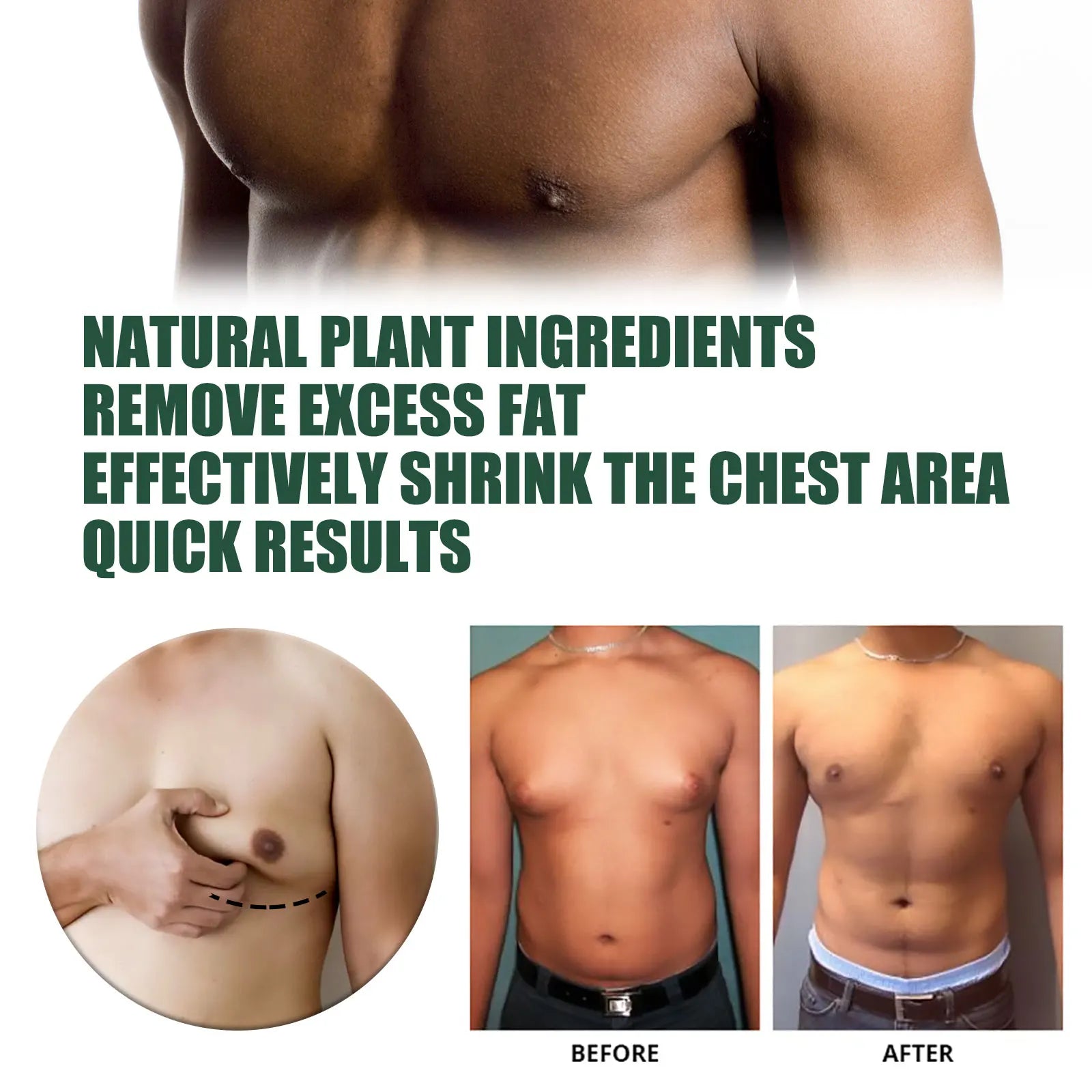 Men's Chest Firming Cream – Lightweight Daily Nourishing Formula Men's Body Cream Oasis Select