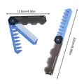 NEW 2in1 travel Portable Folding Comb Barber Clipper Comb Wide Tooth Oil Head Hair Comb Mini Beard Combing Salon Styling Tool Oasis Select China Mainland Blue