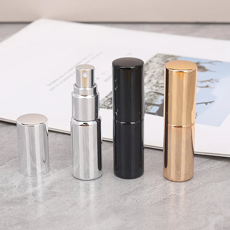1PC 10ml Portable Mini Perfume Glass Bottle Travel Aluminum Spray Atomizer Empty Metal Parfume Atomiser Sprayer Oasis Select