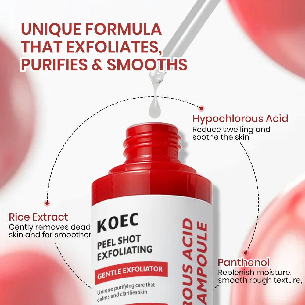 80ml Rice Peeling Lotion Oil with Hypochlorous Acid Exfoliating Bleaching Dark Skin Whitening Nourishing Moisturizing Skin Care Oasis Select